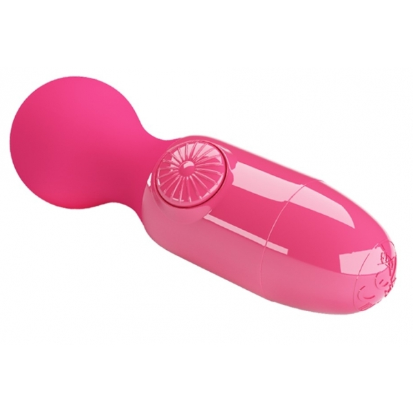 Mini bacchetta Little Cute Pretty Love 12cm Rosa Fluo