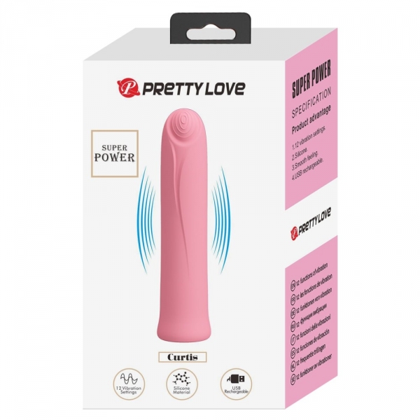 Mini Vibro Curtis Pretty Love 10 x 2 cm Rosa