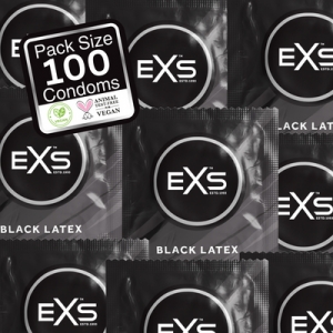 EXS Preservativos de látex negro BLACK x100