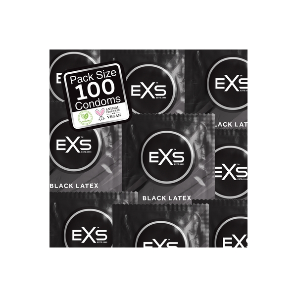Preservativos de látex preto PRETO x100