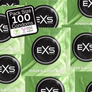 EXS Textured Ribbed & Dotted Condoms x100