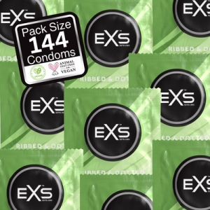 EXS Pack de 144 préservatifs texturés Ribbed & Dotted