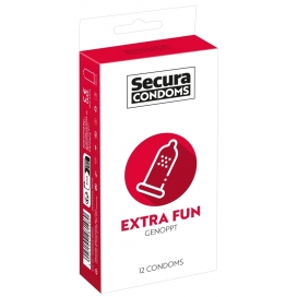 Secura Condoms Latex Pearl Condoms Extra Fun x12