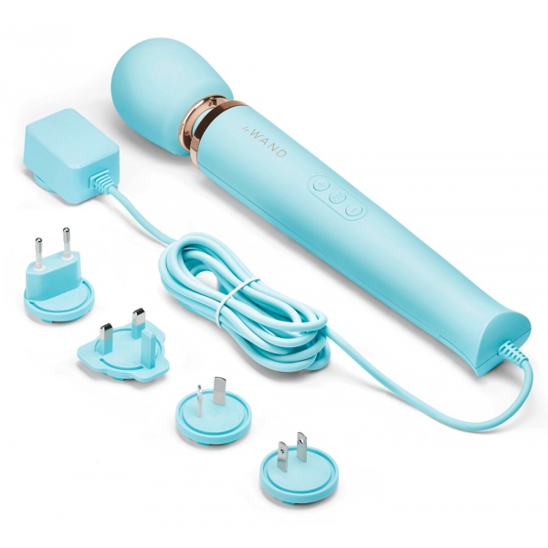 Wand Powerful Plug-In 34cm - Tête 62mm Bleu Ciel