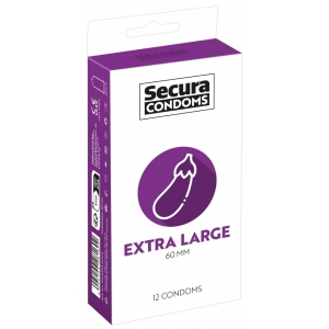 Secura Condoms Préservatifs XXL en latex Extra Large x12