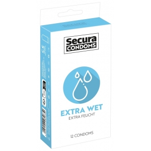 Secura Condoms Kondome mit Gleitmittel Extra Wet x12