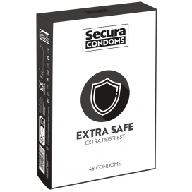 Secura Condoms Preservativos de látex espessos extra seguros x48