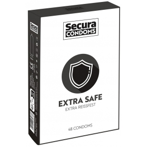 Secura Condoms Préservatifs épais en latex Extra Safe x48