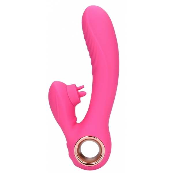 Vibro Rabbit Tongue Flicker 19 cm Rose