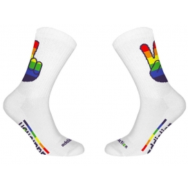 Pride Peace Verslaving witte sokken
