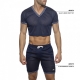 Crop Top Slam V-Neck Navy