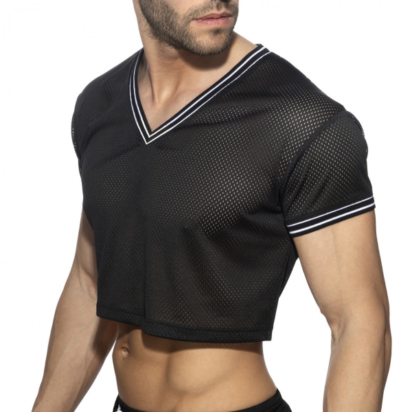 Crop Top Slam V-Neck Black