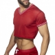 Crop Top Slam V-Neck Red