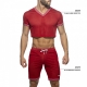 Crop Top Slam V-Neck Red