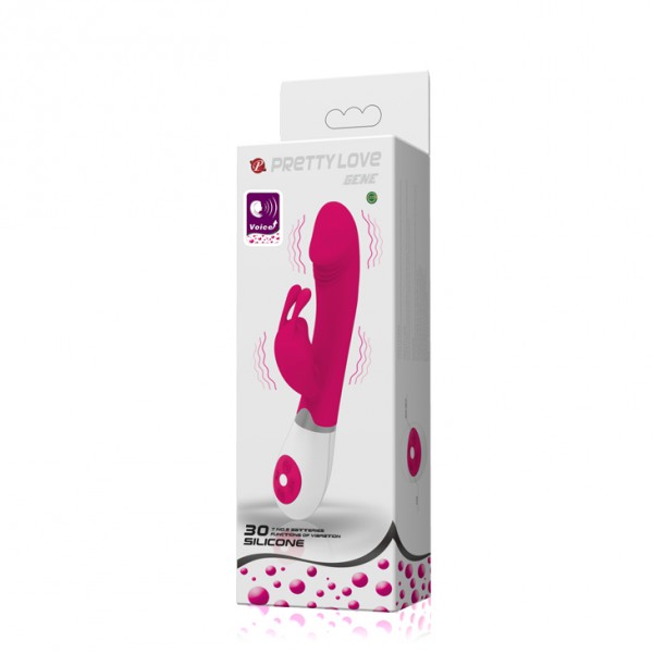 Vibro Rabbit Gene Voice Control Rosa