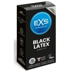 Latex Black Condoms x12