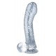 Dildo de geleia transparente preguiçoso 13 x 3,5cm