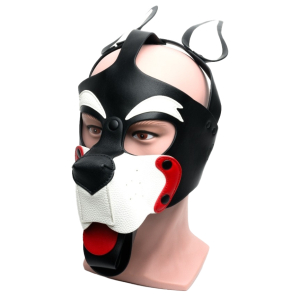 665 Maske Puppy 665 Weiß und Rot