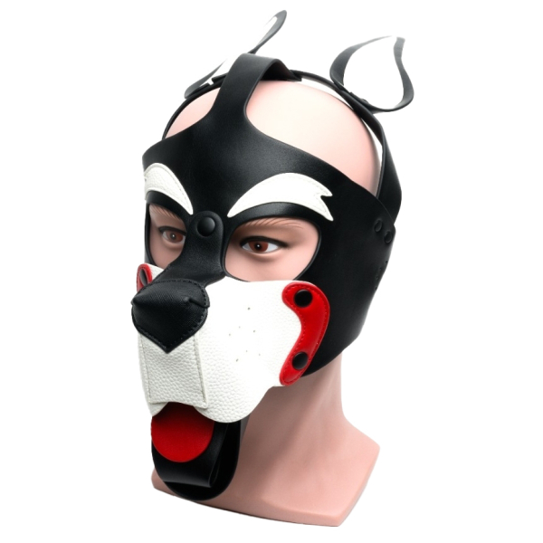 Puppy 665 Mask White and Red