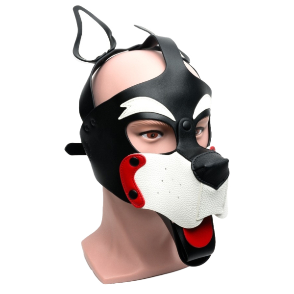 Maske Puppy 665 Weiß und Rot