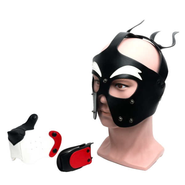 Puppy 665 Masker Wit en Rood