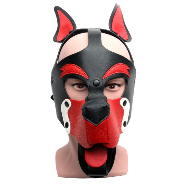 Puppy 665 Mask Red and White