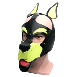 665 Playful Pup Hood Black/Yellow