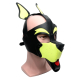 665 Playful Pup Hood Black/Yellow