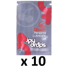 Paquete de 10 vainas de lubricante de 5mL sabor cereza