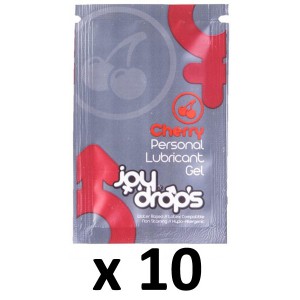 Joy Drops Pack of 10 Cherry flavored lubricant pods 5mL