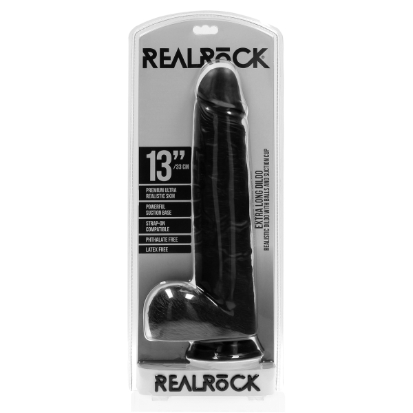 Dildo Extra Long 26.5 x 6.5cm Black