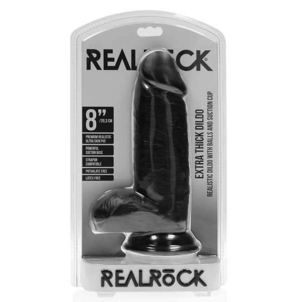 Extra Thick Straight with Balls 8 / 20,3 cm - Black