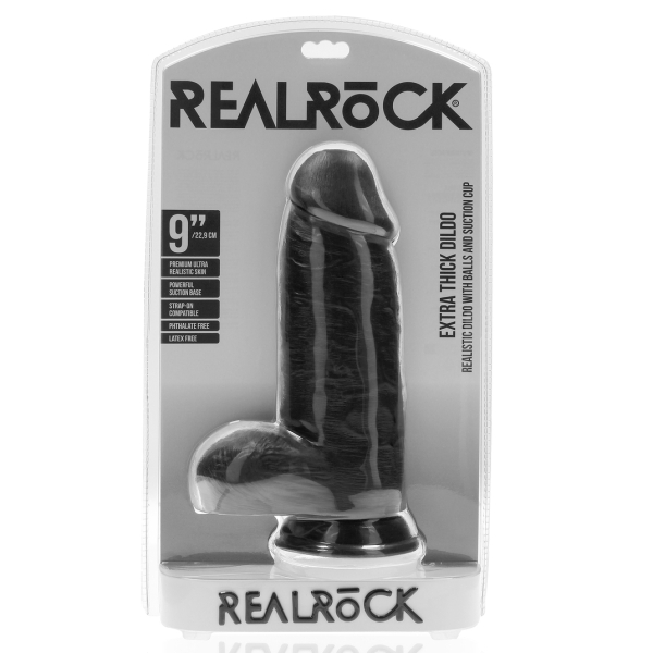 Dildo extra spesso 18 x 7,5 cm nero