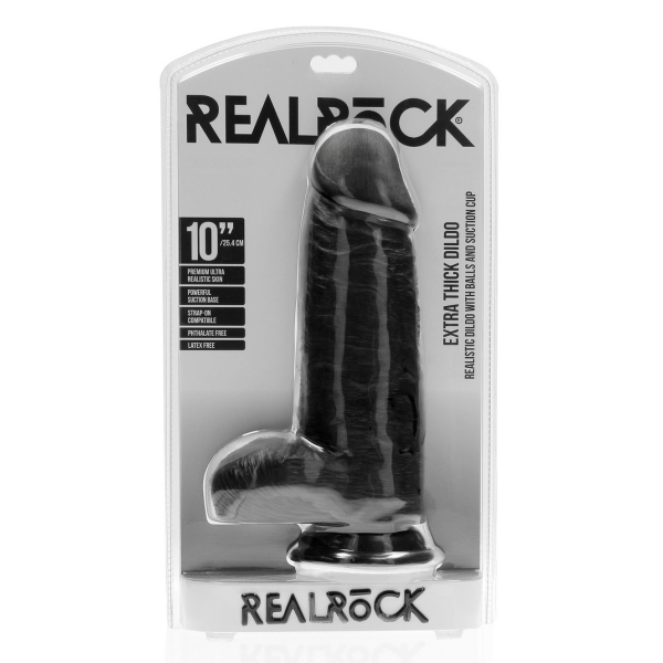 Dildo Extra Dik 21 x 8cm Zwart