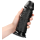 Dildo extra spesso 20,5 x 6,5 cm nero