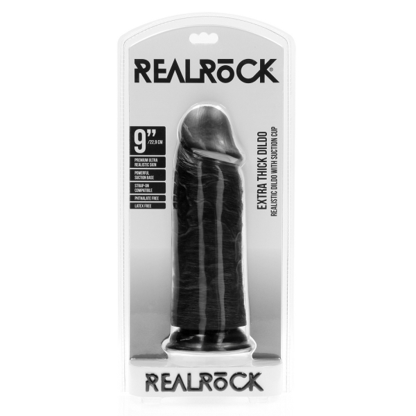 Dildo Extra Dik 23 x 7,5cm Zwart