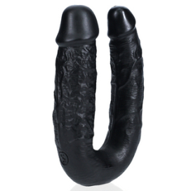 Doppeldildo U Shape 12 x 3cm Schwarz