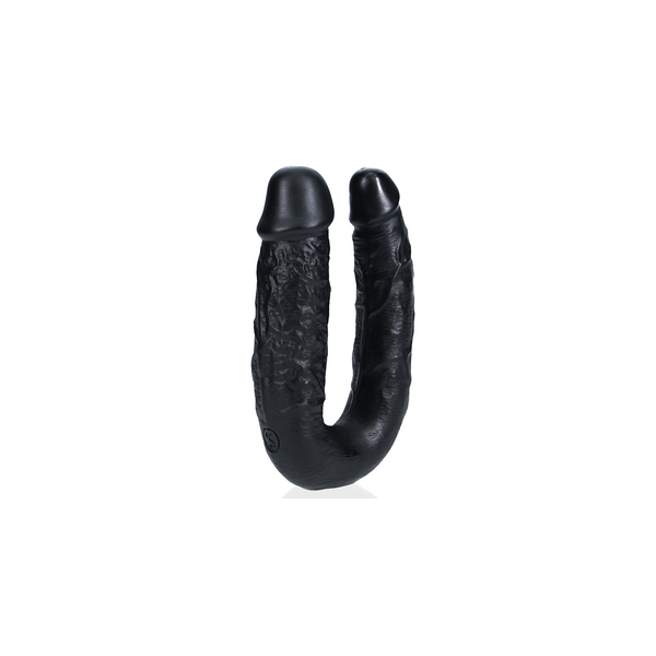 Dildo doppio a forma di U 12 x 3 cm nero