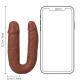 Double Gode U Shape 12 x 3cm Marron