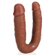 Dildo duplo em forma de U 12 x 3cm castanho