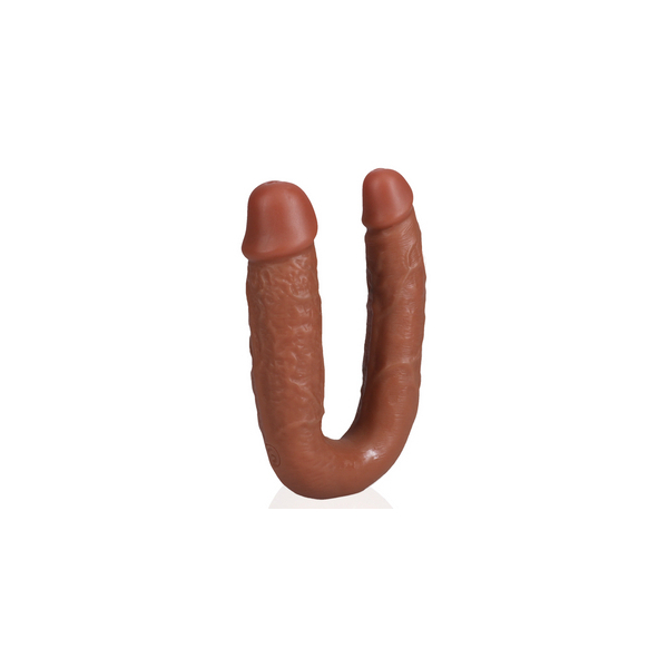 Double Gode U SHAPE 12 x 3cm Marron