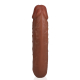 Dildo duplo em forma de U 12 x 3cm castanho