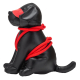 Chien en Simili ROVER 24cm Noir