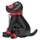 Kunstlederhund Captain Chains 24cm Schwarz