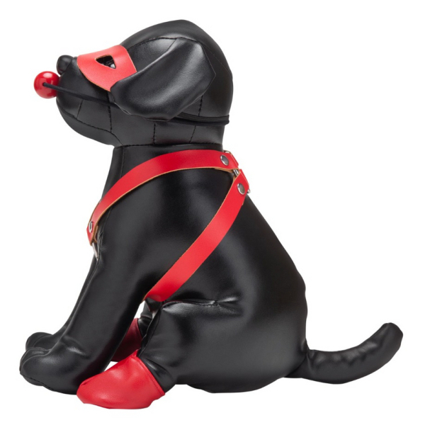 Chien en Simili Bandit 24cm Noir