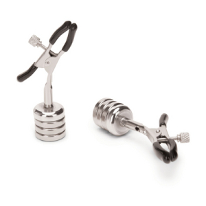 Prowler RED Nipple Clips with Magnetic Weights - Silver