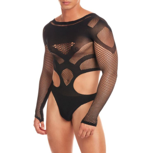 René Rofé Men Out Of Orbit Zwart visnet bodysuit