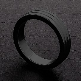 Cockring Ribbed Noir 10mm