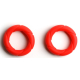 Lot de 2 Cockrings Silicone READY RINGS 28 mm Rouges