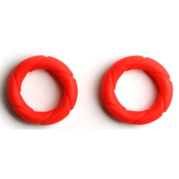 2er-Set Cockrings Ready Rings Rot